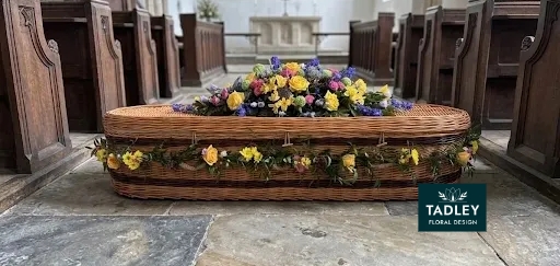 Country Coffin Spray & Garland 5'